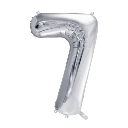 7 vuoden kuva ilmapallo hopea tyhjä 72cm