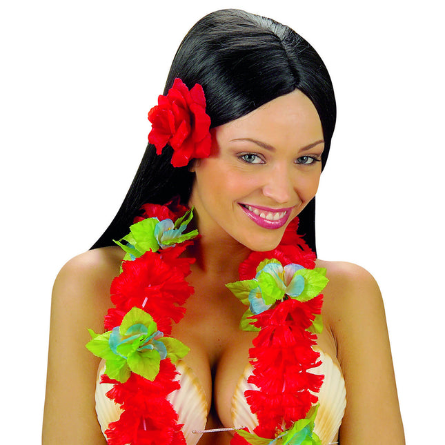 Punainen hiusten kukka ruusu 10cm