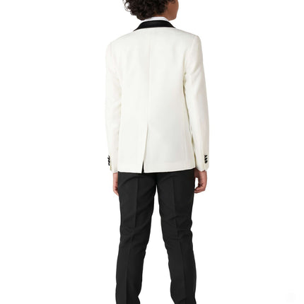 Valkoinen smokki poika teini-ikäinen OppoSuits