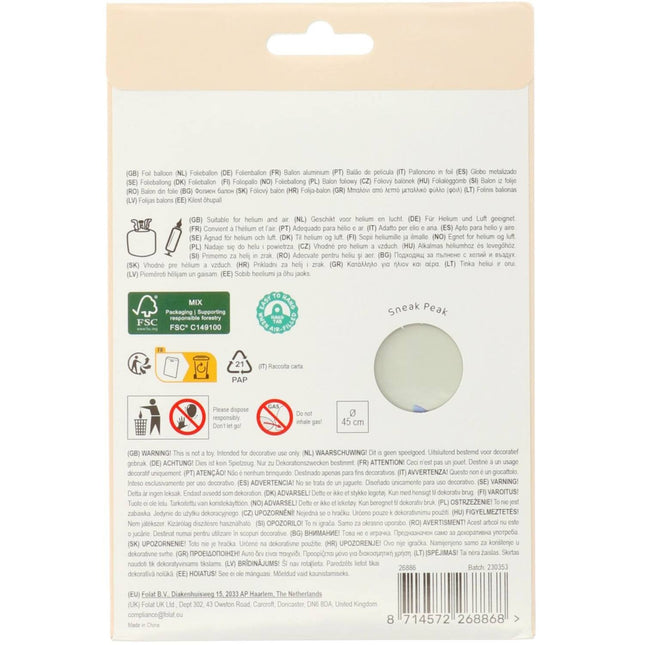 30 vuotta Helium ilmapallo tyhjä 45cm