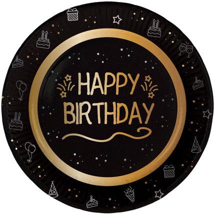 Hyvää syntymäpäivää lautaset paperi 23cm 8kpl