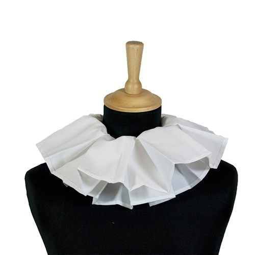 Peten kaulus laskostettu valkoinen