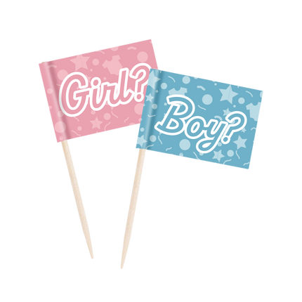 Sukupuolen paljastus cocktailtikut 50kpl