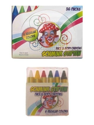 PXP Make-up Markers 6 X 8 Gram Regular Colours In Box 8gr 6kpl 6gr 6kpl