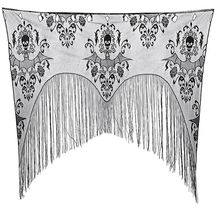 Musta Halloween ovi verho Lace kanssa jouset