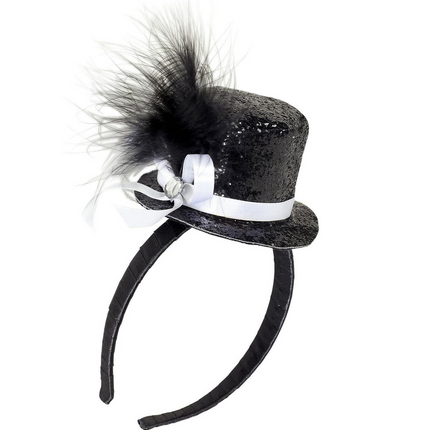 Hiusnauha Mini noita hattu musta