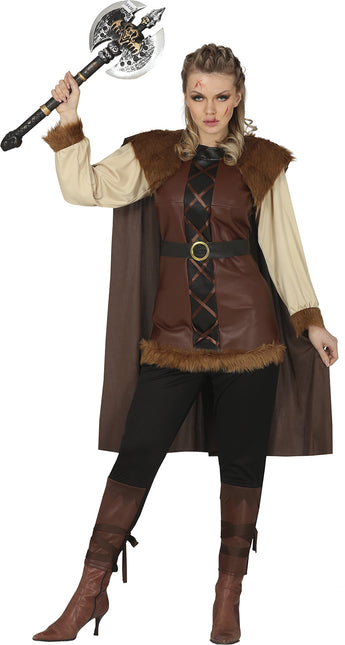 Viikinki puku ruskea naiset