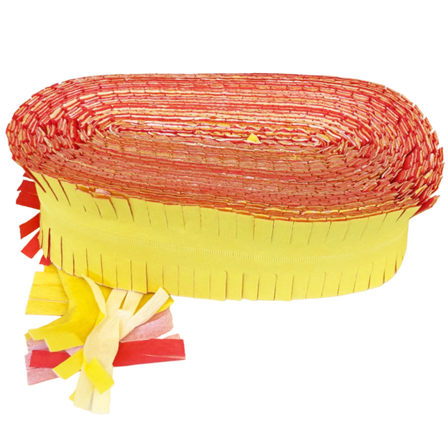 Garland kreppi Punainen Valkoinen Keltainen Palosuojattu 24m