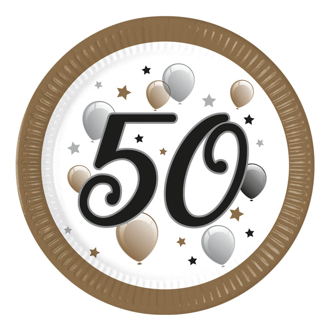 50 vuotta merkkejä paperi 23cm 8kpl