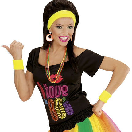 Neonkeltaiset hikinauhat 2 kpl