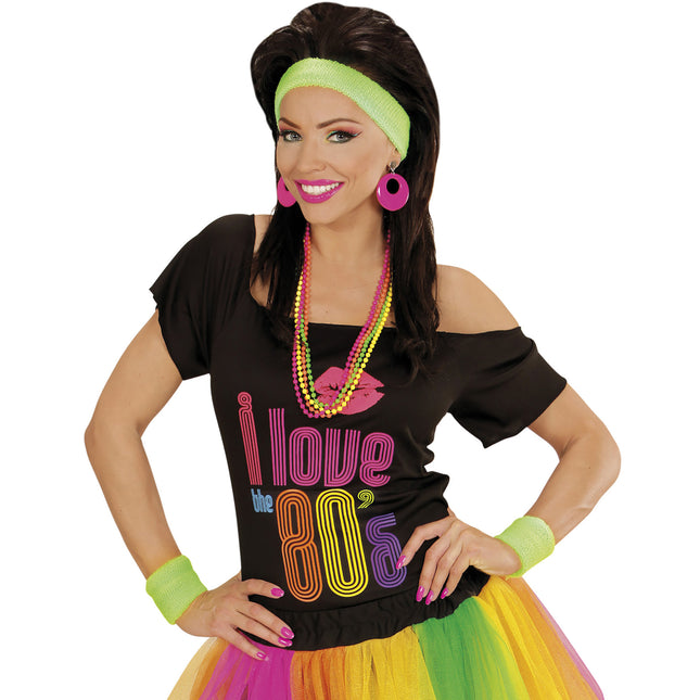 Neonvihreät hikinauhat 2 kpl