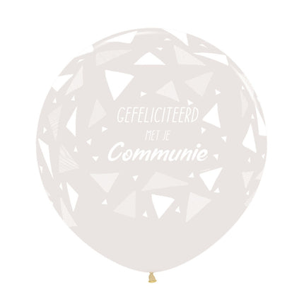 Ilmapallot Onnittelut ehtoollisella Kolmio Kristalli Kirkas 61cm 3kpl