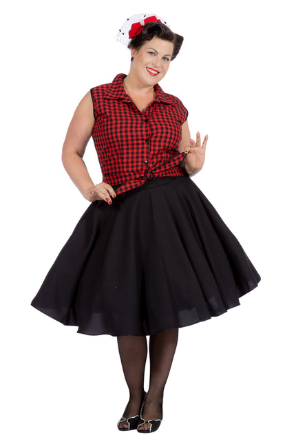 Rock N Roll 50S Mekko Musta Punainen Ladies