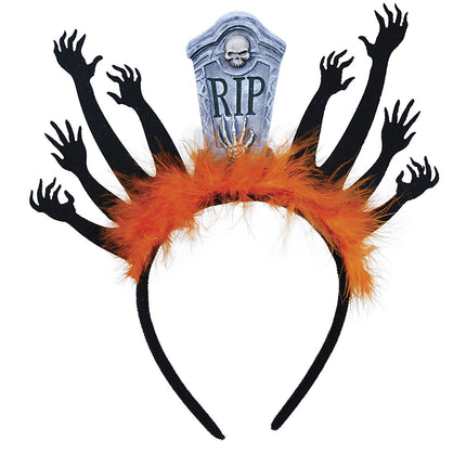 Halloween hiusnauha hautakivi ja zombeja