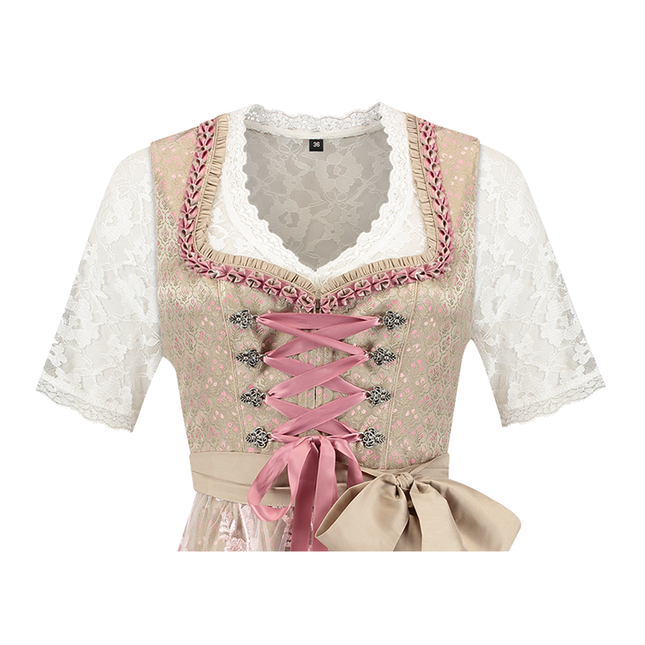 Gold Pink Dirndl Mekko Oktoberfest Hyvät 2 kpl
