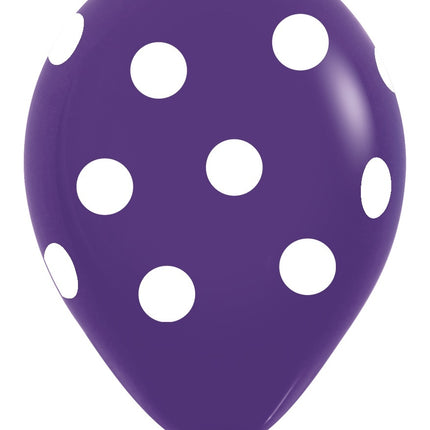 Ilmapallot Valkoinen Polka Dots Mix 30cm 25kpl 25kpl