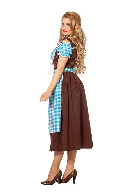 Sininen Dirndl Mekko Oktoberfest Ladies Long