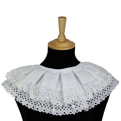 Peten kaulus kirjailtu valkoinen 2-kertainen