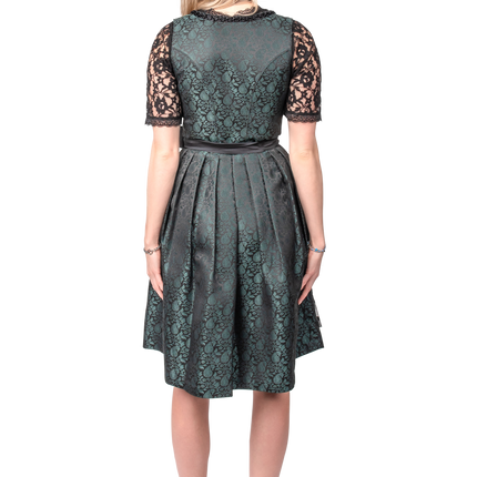 Musta Vihreä Dirndl Mekko Oktoberfest Naiset Jaquard Jaquard