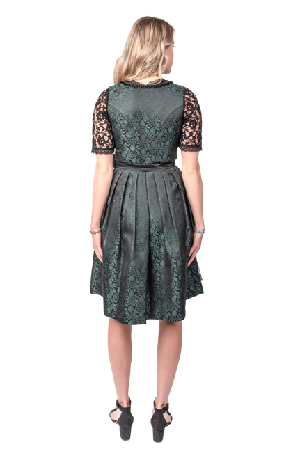 Musta Vihreä Dirndl Mekko Oktoberfest Naiset Jaquard Jaquard