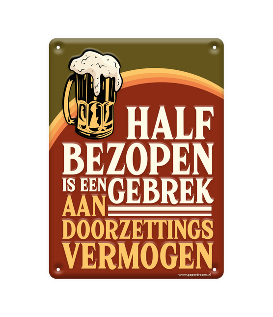 Metal Sign Hald Bezopen