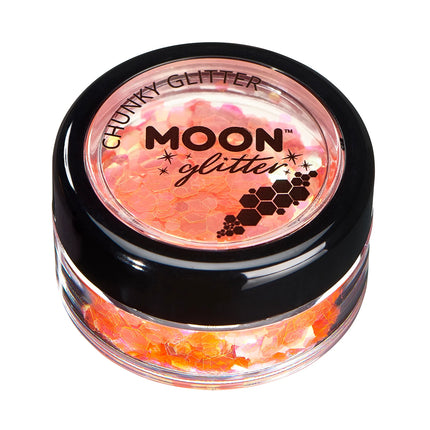 Moon Glitter Iridescent Chunky Glitter Oranssi 3 g