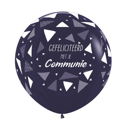 Ilmapallot Onnittelut ehtoollisella Kolmioita laivastonsininen 61cm 3kpl 3cm