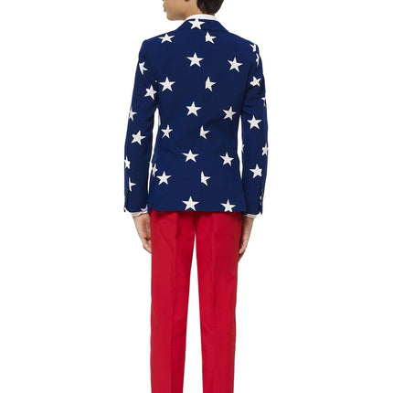 USA Tähdet raidat puku poika teini OppoSuits
