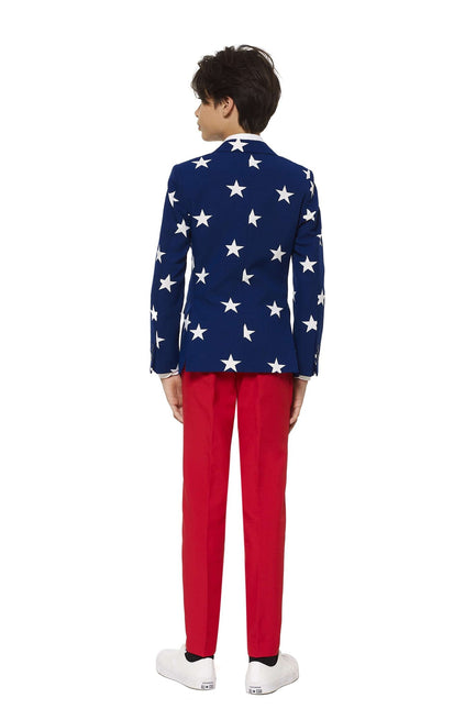 USA Tähdet raidat puku poika teini OppoSuits