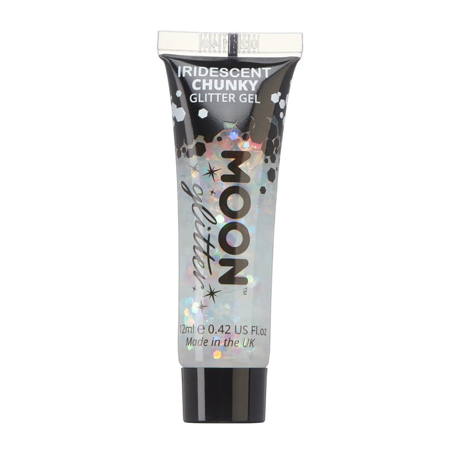 Moon Glitter Iridescent Chunky Glitter Gel Valkoinen 12ml