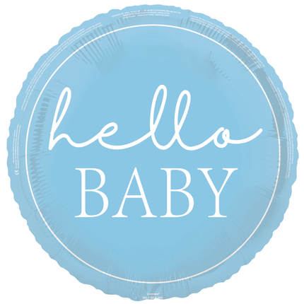 Hello Baby helium ilmapallo sininen 45cm