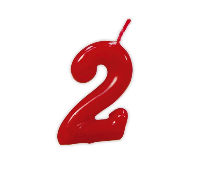 Punainen kynttilä 2 vuotta 5.5cm