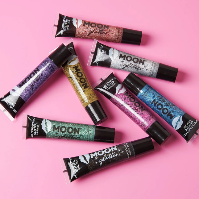 Moon Glitter Holografinen glitteri huulikiilto kulta 15ml
