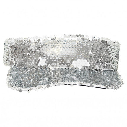 Aurinkovisiiri paljeteilla hopea