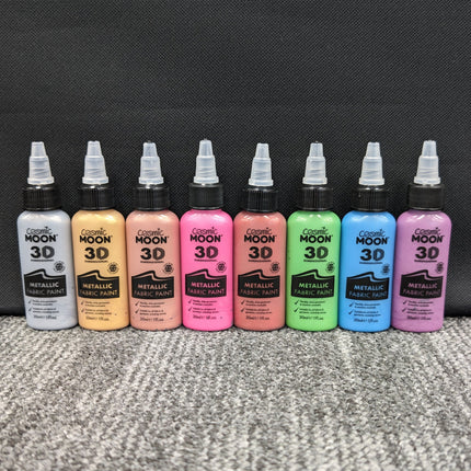 Cosmic Moon Metallinen kangasmaali hopea 30ml