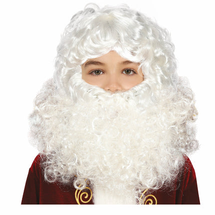 Joulupukki peruukki lapsi 2 kpl