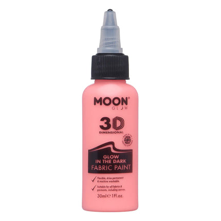 Moon Glow Hehkuva kangasmaali punainen 30ml