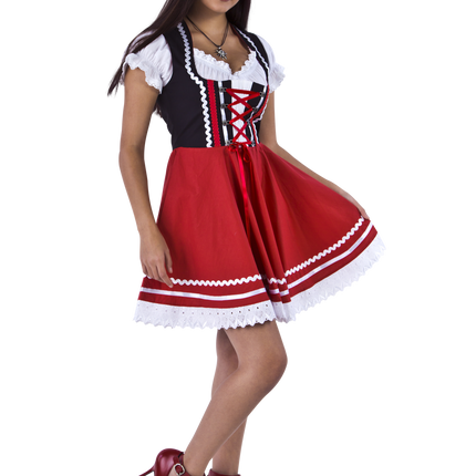 Oktoberfest Dirndl Mekko Oktoberfest Punainen Valkoinen Hyvät 2 kappaletta