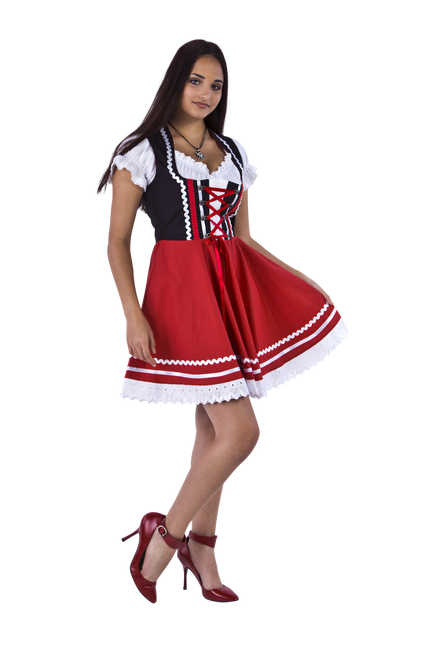 Oktoberfest Dirndl Mekko Oktoberfest Punainen Valkoinen Hyvät 2 kappaletta