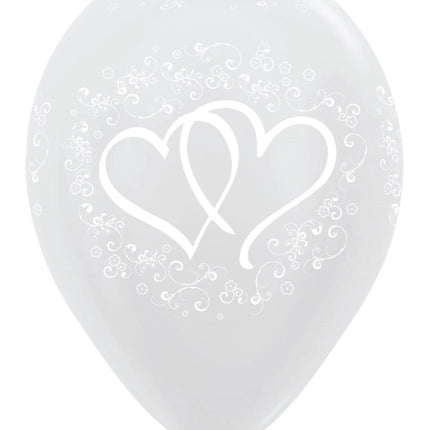 Ilmapallot Entwinted Hearts Pearl White 30cm 25kpl Ilmapallot 25kpl