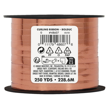 Ruusukultainen nauha metallinen 228.6m