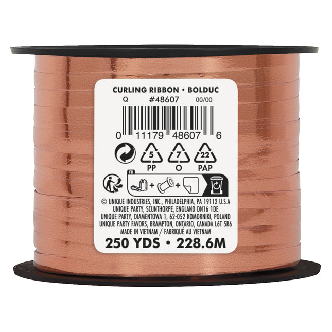 Ruusukultainen nauha metallinen 228.6m