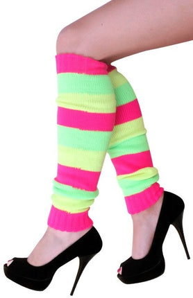 Säärilämmittimet Fluor pinkki/vihreä/keltainen