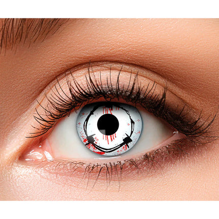 Valkoiset värilliset linssit Piikkilanka