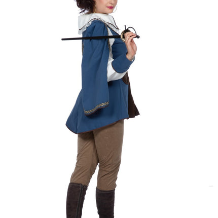 Muskettisoturin puku Ruskea Sininen Ladies