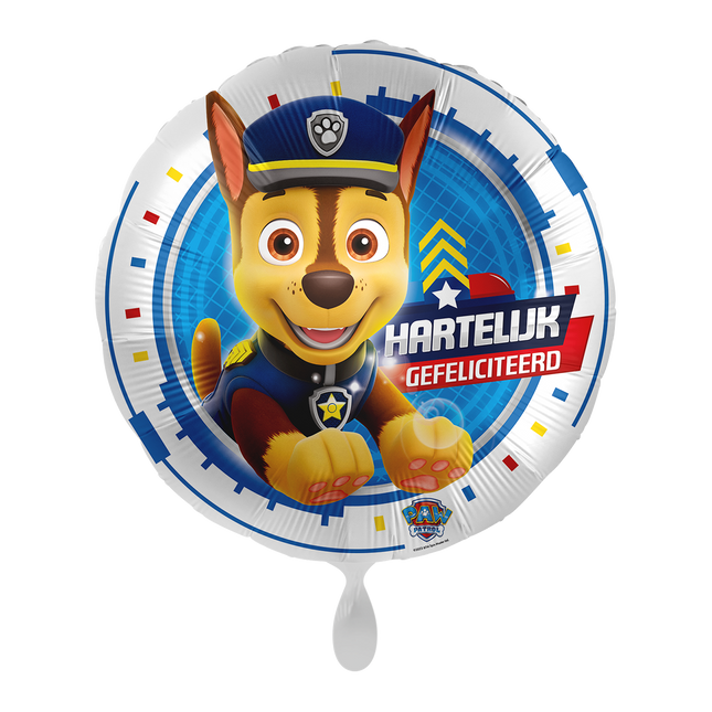 Paw Patrol helium ilmapallo onnellista syntymäpäivää tyhjä 43cm