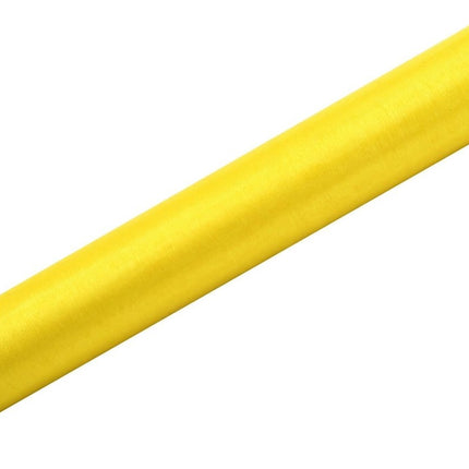 Keltainen Organza kangas 36cm 9m