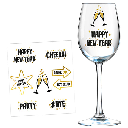 Uudenvuodenaatto ikkuna tarroja 8kpl