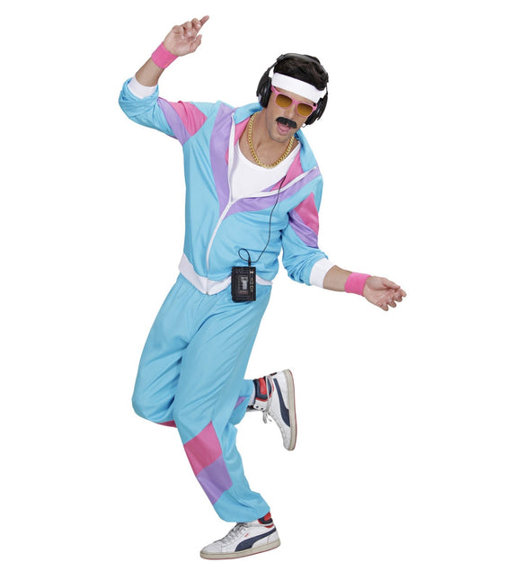 Neon 80S Verryttelypuku Fault sininen