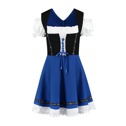 Oktoberfest Dirndl Mekko Oktoberfest Musta Sininen Hyvät naiset